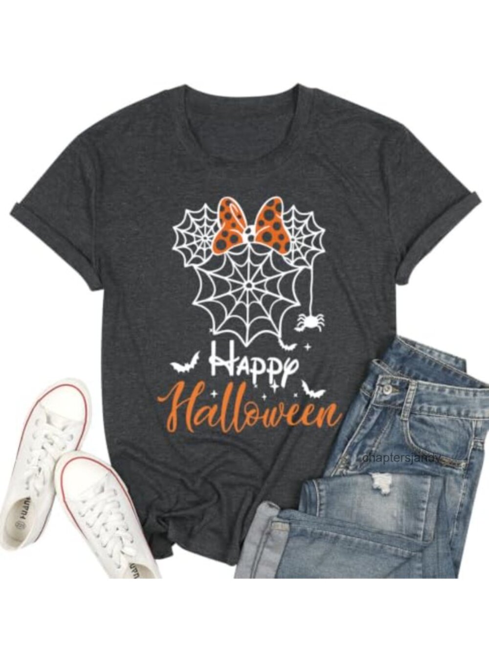 Women's Halloween Graphic T-Shirt Cotton Blend Crew Neck Short Sleeve Tee
